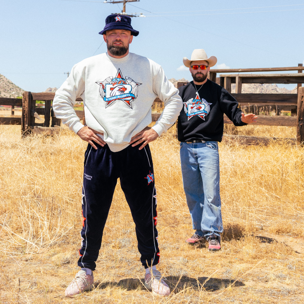 B-Team Cowboy Crewneck Fleece WHITE MARLE