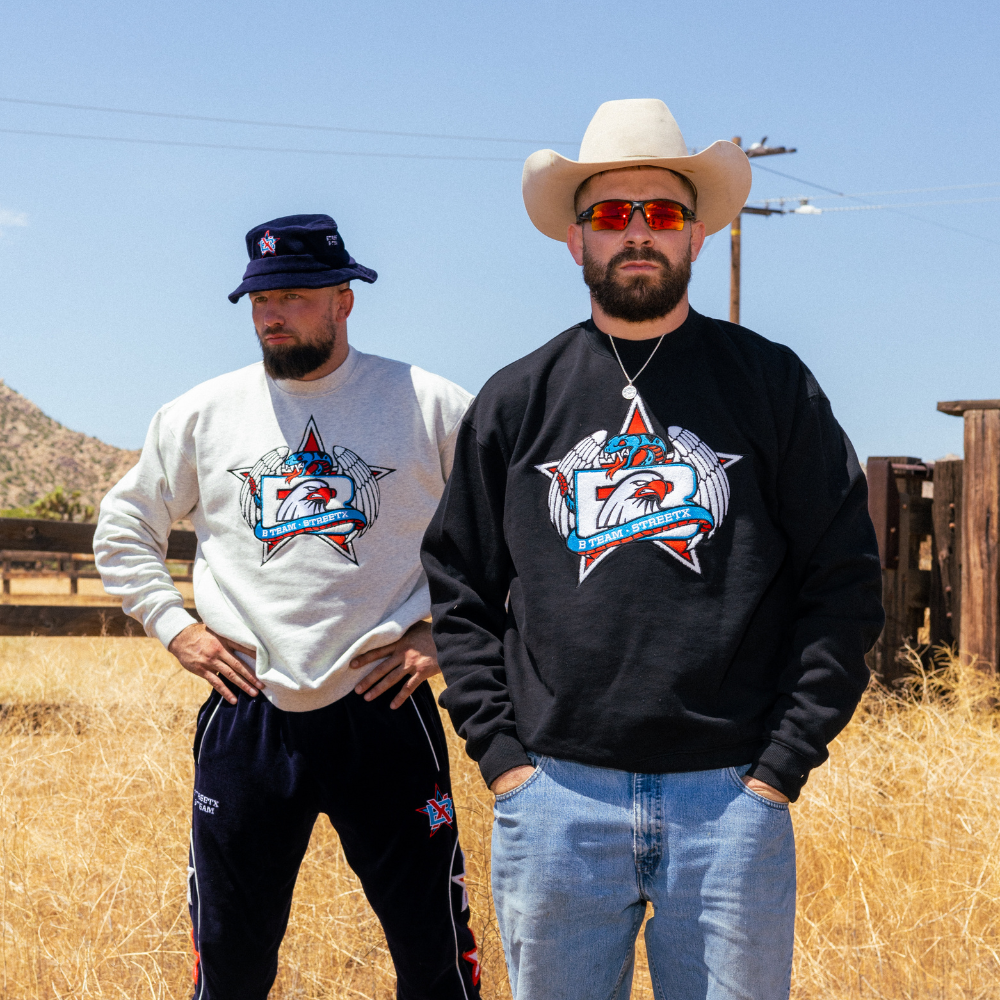 BTEAM COWBOY CREWNECK FLEECE BLACK