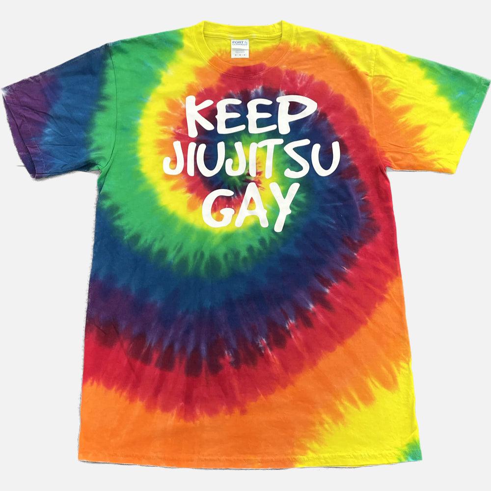 KEEP JIUJITSU GAY TYE DYE T-SHIRT