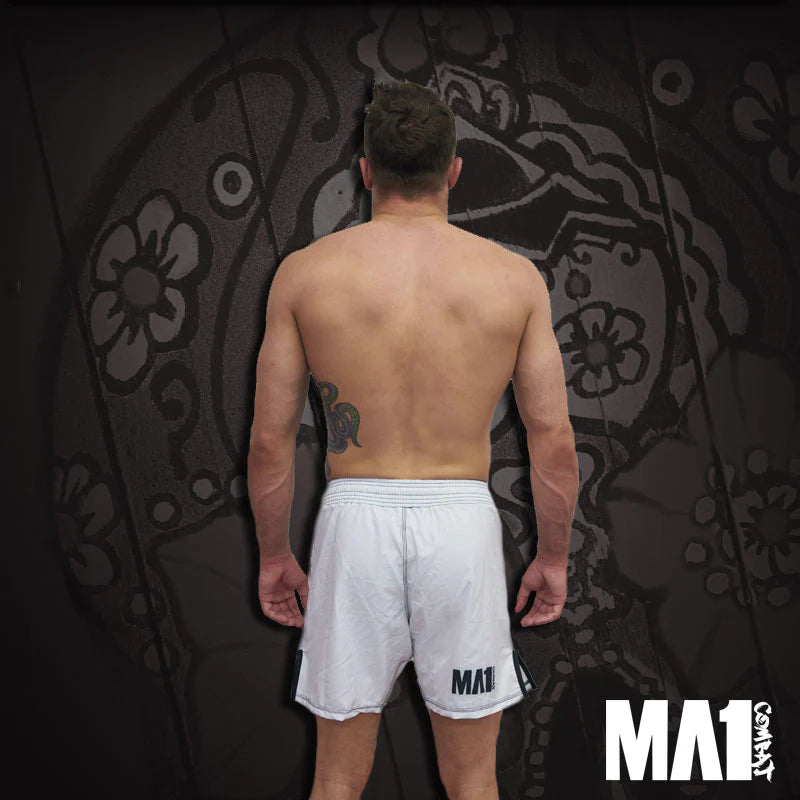 MA1 COMBAT BASIC WHITE MMA SHORTS