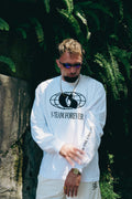 B-TEAM FOREVER LONG SLEEVE CREW NECK T-SHIRT - WHITE