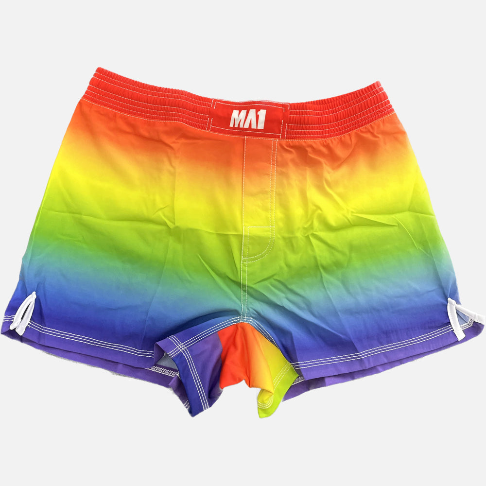 MA1 RAINBOW SLIM FIT HIGH CUT MMA SHORTS