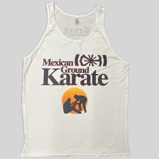 MEXICAN GROUND KARATE WHITE TANK TOP