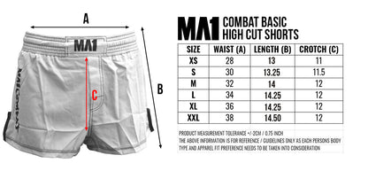 B-TEAM - MEXICAN GROUND KARATE BLACK HIGH CUT MMA SHORTS