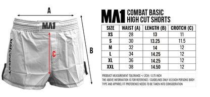 MA1 COMBAT BASIC AQUA HIGH CUT MMA SHORTS