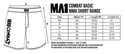 MA1 Combat Basic Black MMA Shorts