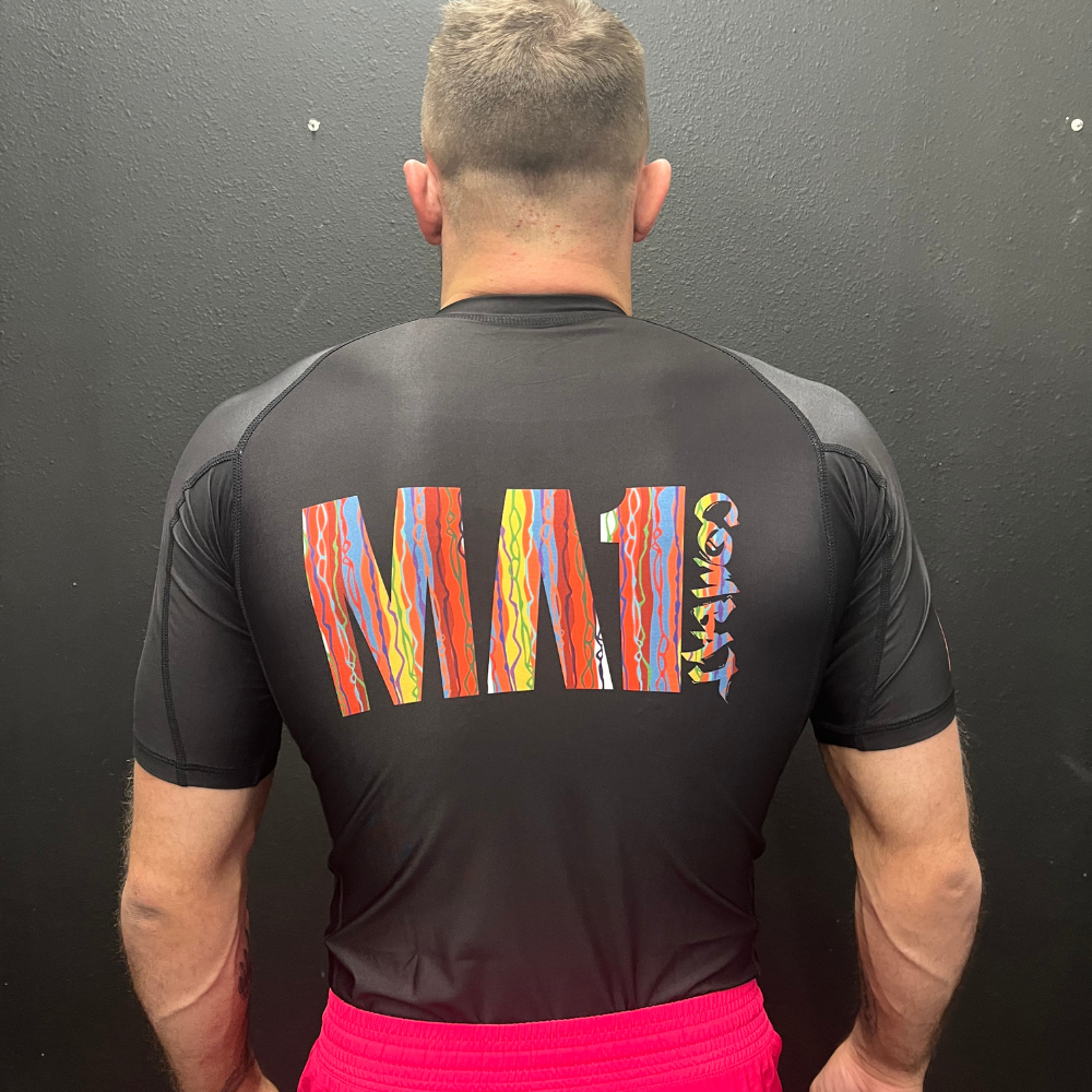 MA1 CHOATIC KNIT LOGO BLACK SHORT SLEEVE RASH GUARD – B Team Jiu Jitsu