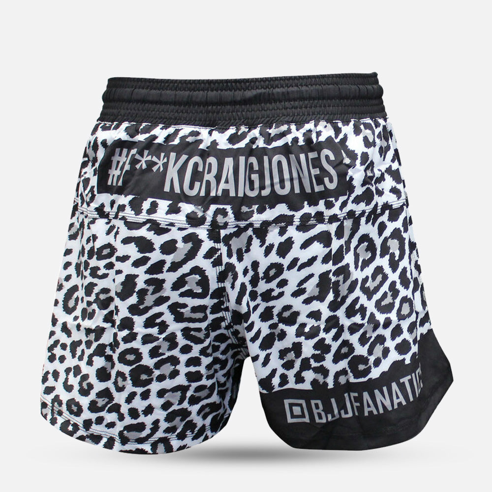 MA1 CRAIG JONES SNOW LEOPARD HIGH CUT MMA SHORTS