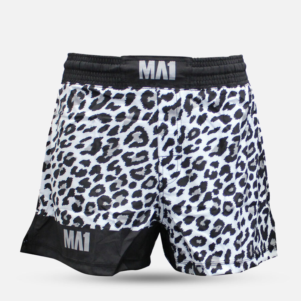MA1 CRAIG JONES SNOW LEOPARD HIGH CUT MMA SHORTS