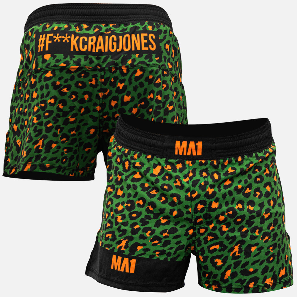 MA1 CRAIG JONES TROPICS LEOPARD HIGH CUT MMA SHORTS – B Team Jiu Jitsu