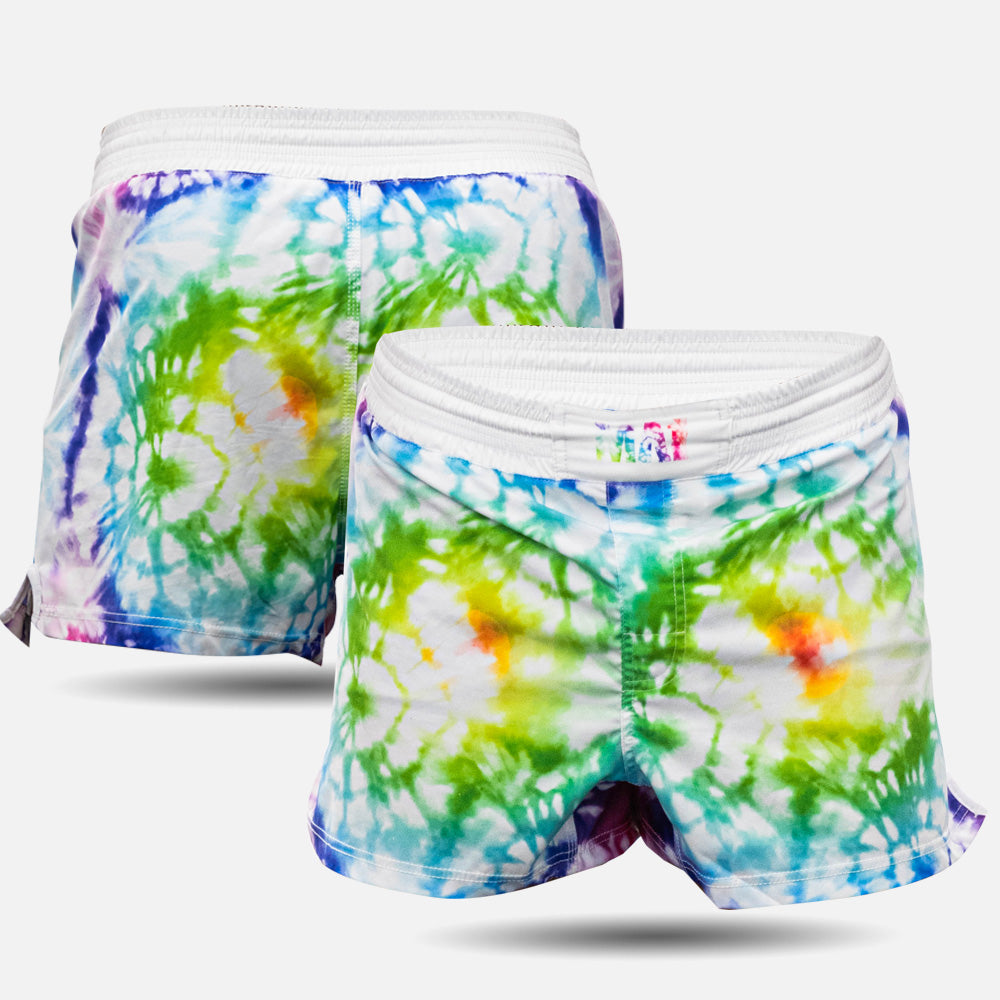 MA1 TIE DYE WHITE HIGH CUT MMA SHORTS